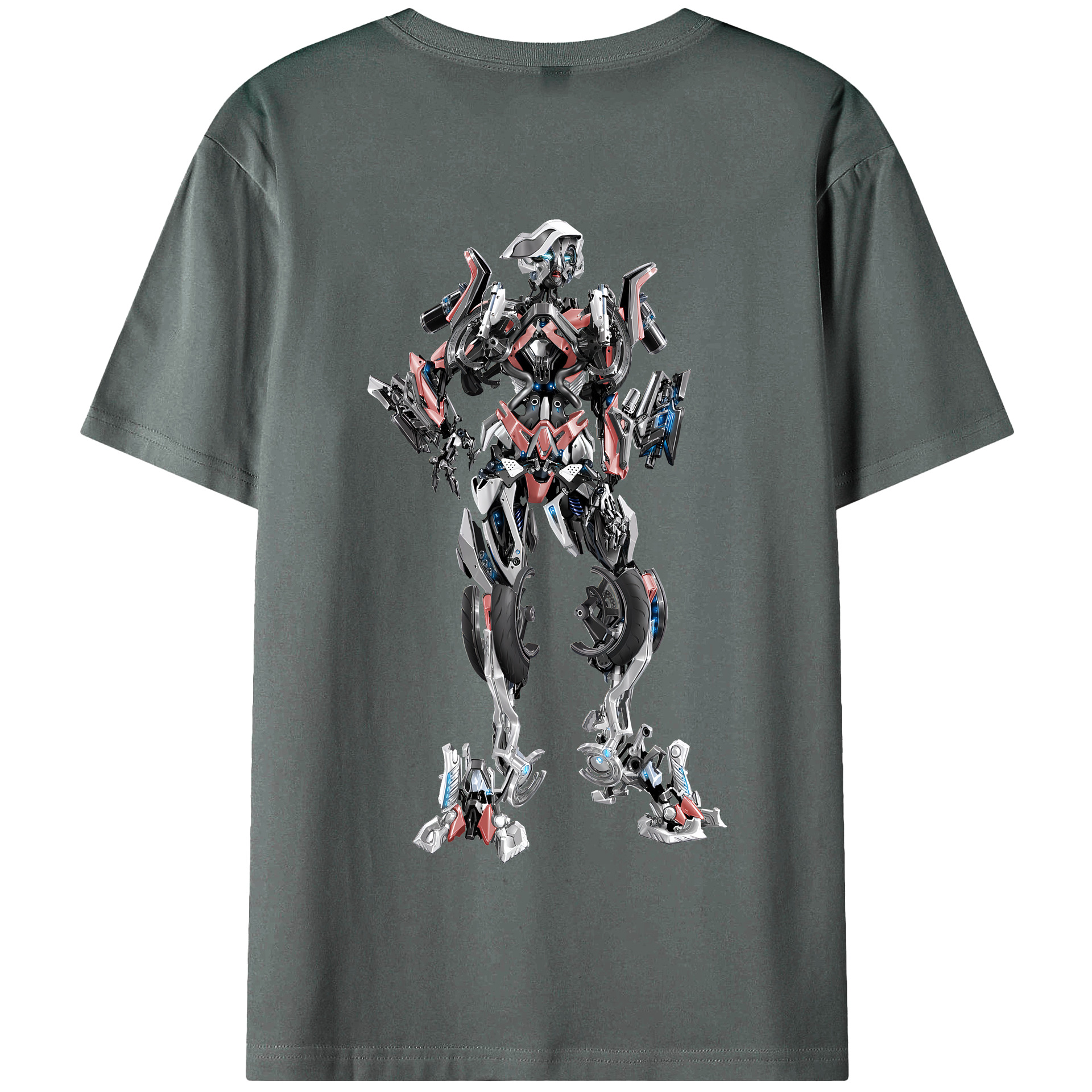 （画像用） Transformers トランスフォーマー 綿100％半袖Tシャツ（背面プリント）